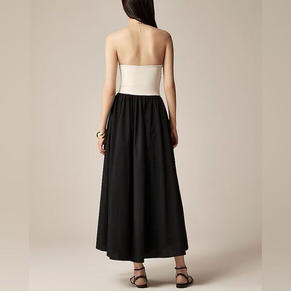 NWT J CREW Strapless colorblock mixy dress in Natural - Picture 3 of 7